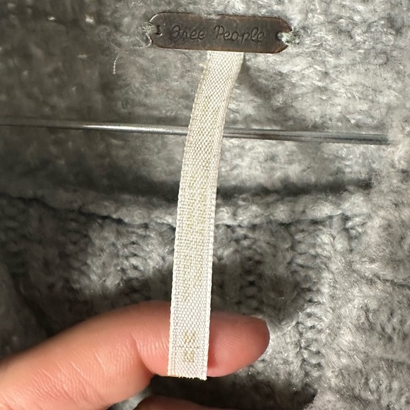 Free People Gray Textured Knit Turtleneck Sweater - Picture 3 of 5